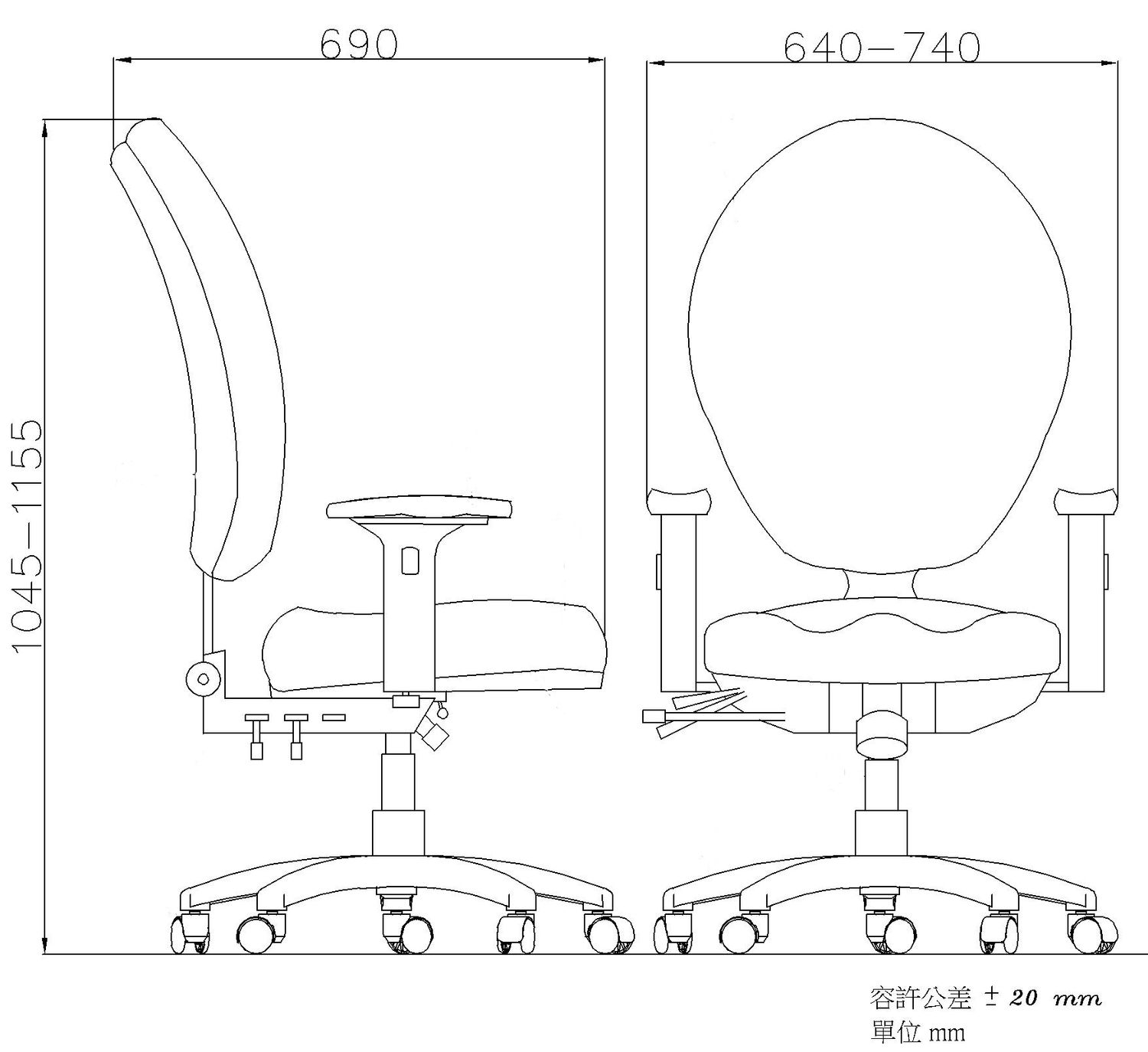 LMCS01 多功能辦公布椅